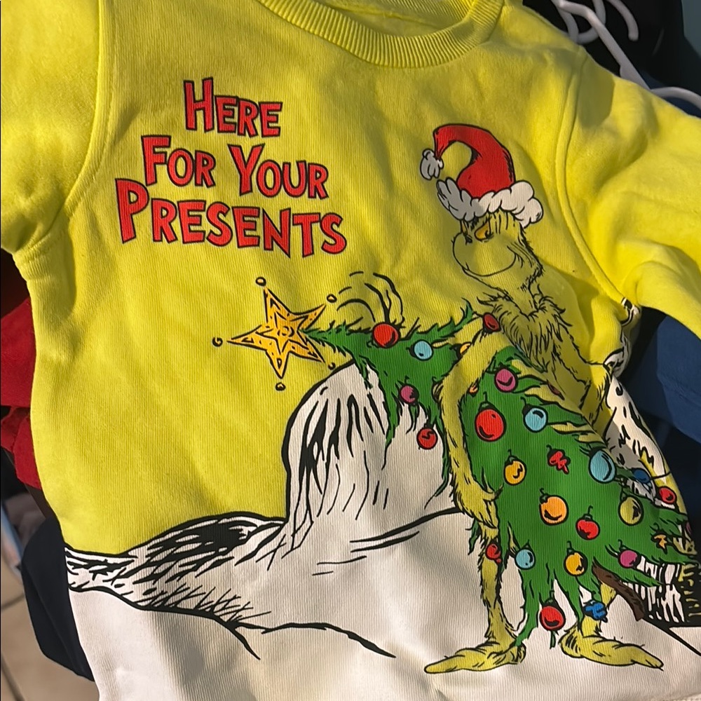 Dr. Seuss Grinch Christmas Sweater - Yellow